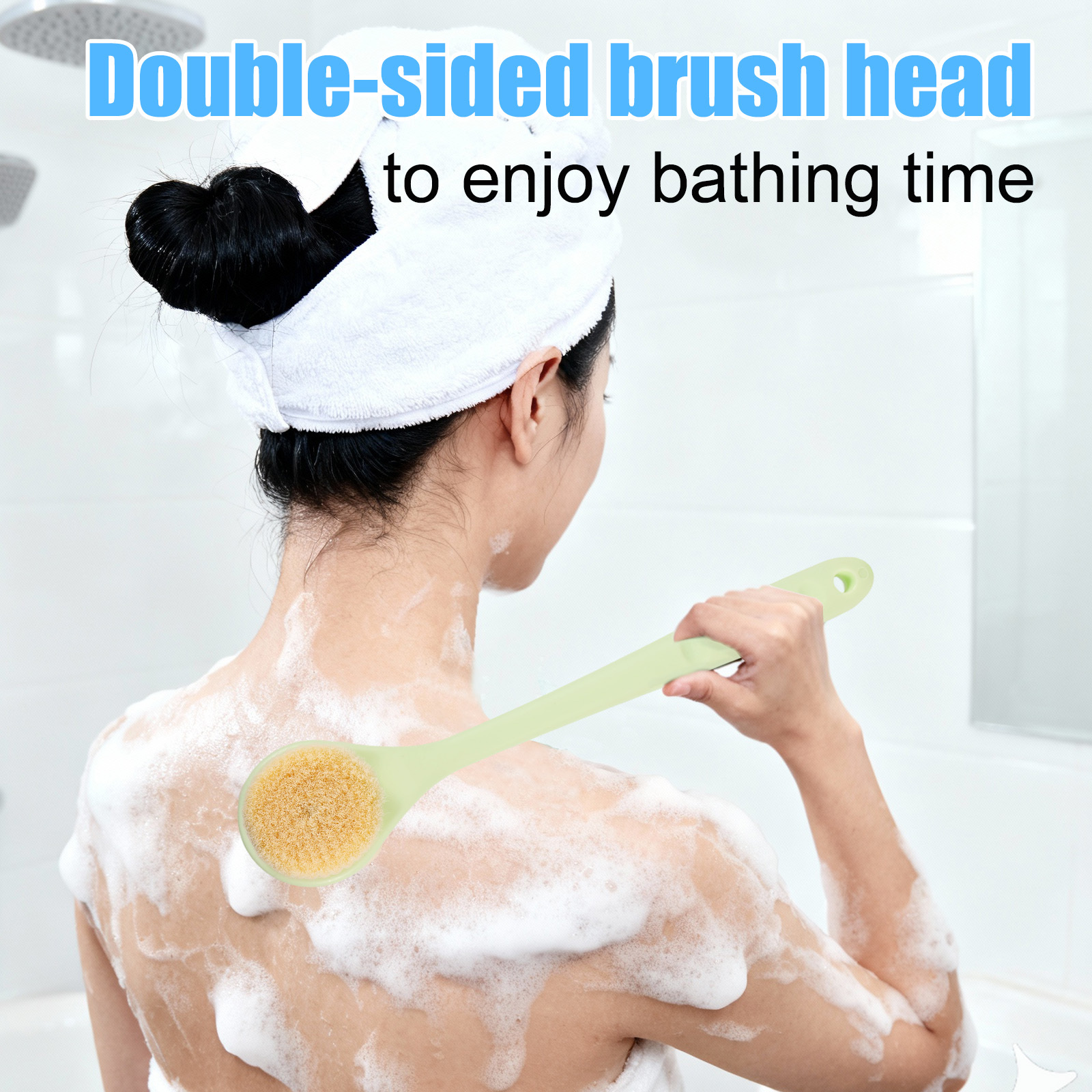 Long Handle Back Scrubber for Shower, 1pc